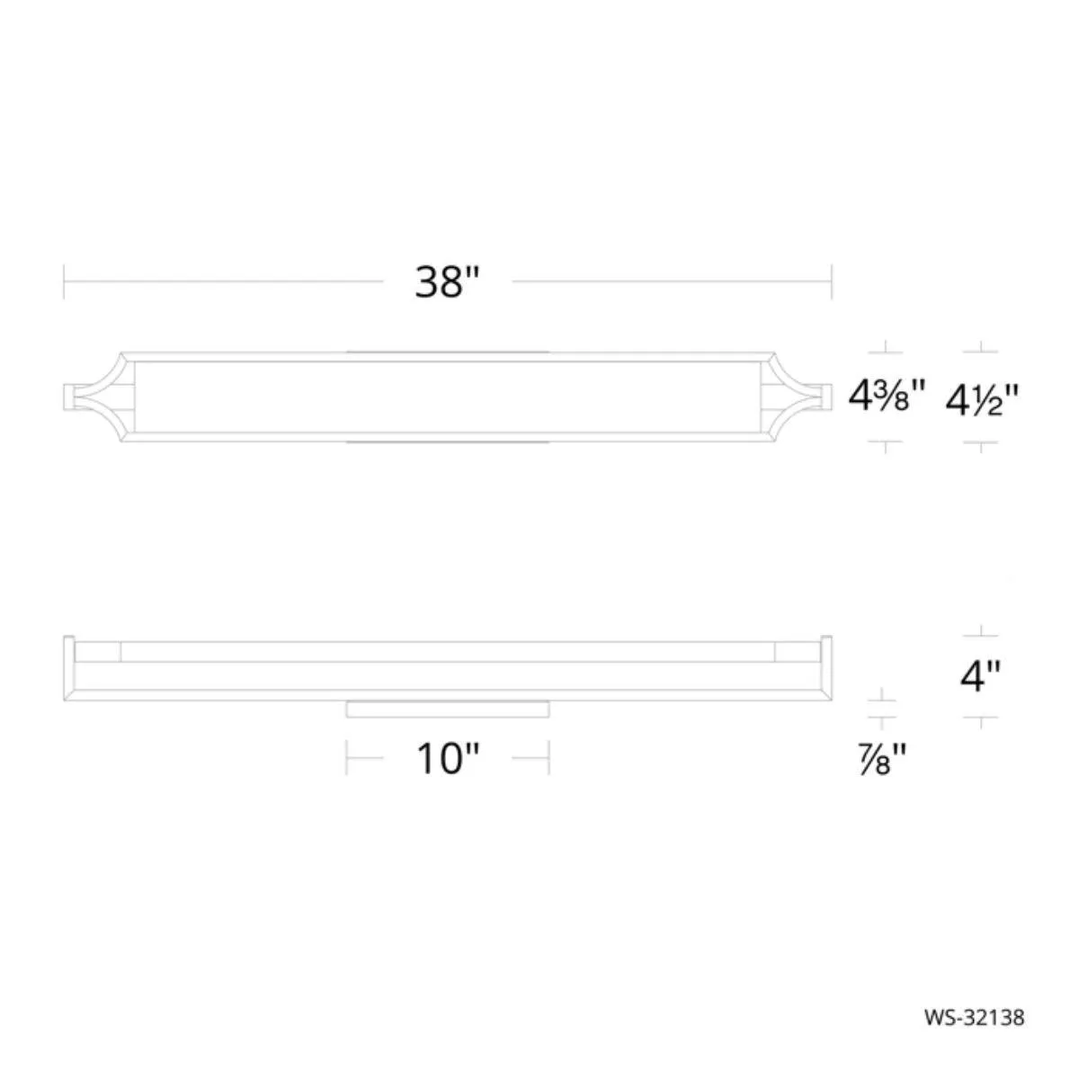 Emblem 38 in. LED Bath Bar Brass Finish