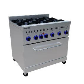 Empire 6 Burner Heavy Duty Gas Oven Range Stove - EMP-80-AS-36-L