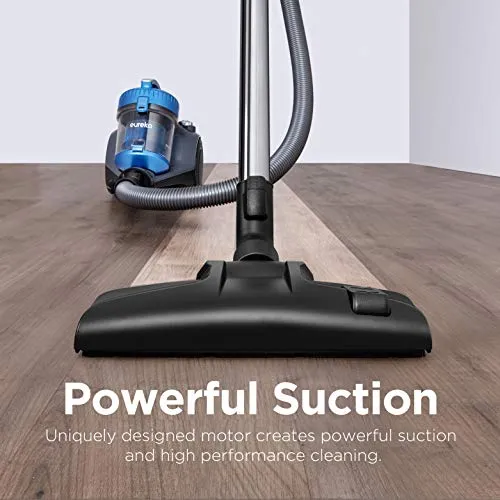 Eureka WhirlWind Bagless Canister 2.5L Vacuum Cleaner, Lightweight Vac for Carpets and Hard Floors, NEN110A, Blue