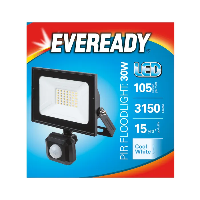 Eveready 30W SMD LED Flood Light - 4000K - PIR Sensor