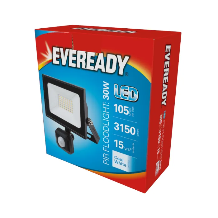 Eveready 30W SMD LED Flood Light - 4000K - PIR Sensor