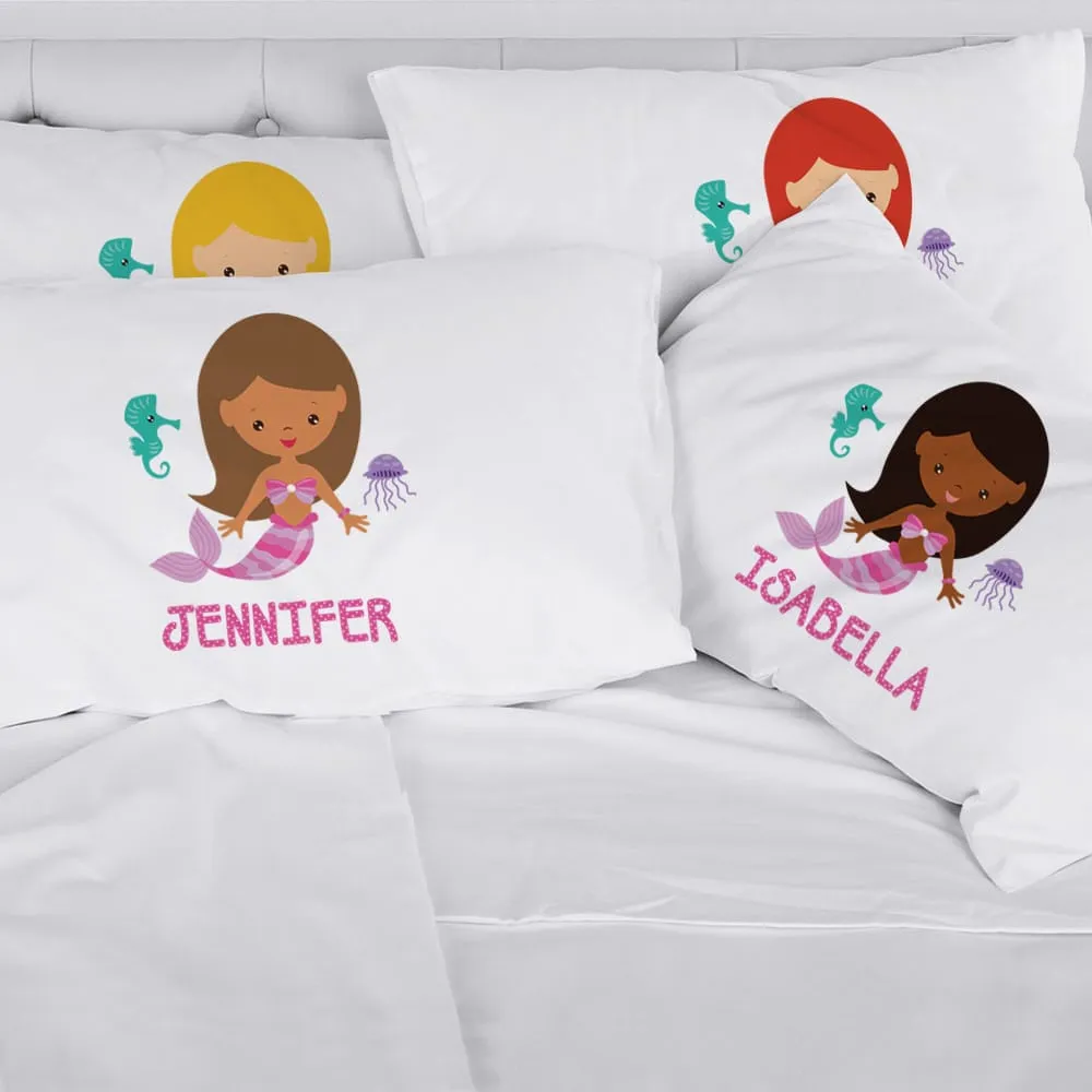 Exclusive Sale - Personalized Kids Character Mermaid Sleeping Pillowcase