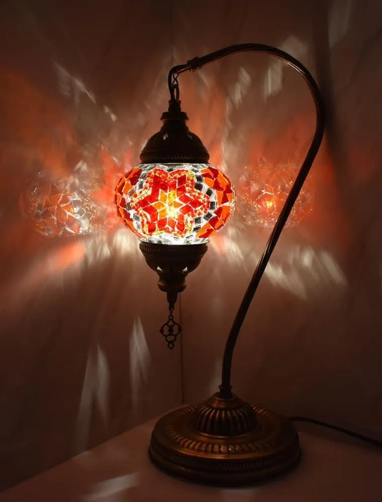 Exquisite Swan Turkish Glass Light Lamp - Modern Design | Tableware for Living Room & Bedroom