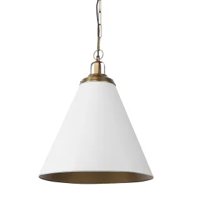 Felicity Metal Cone Pendant in White