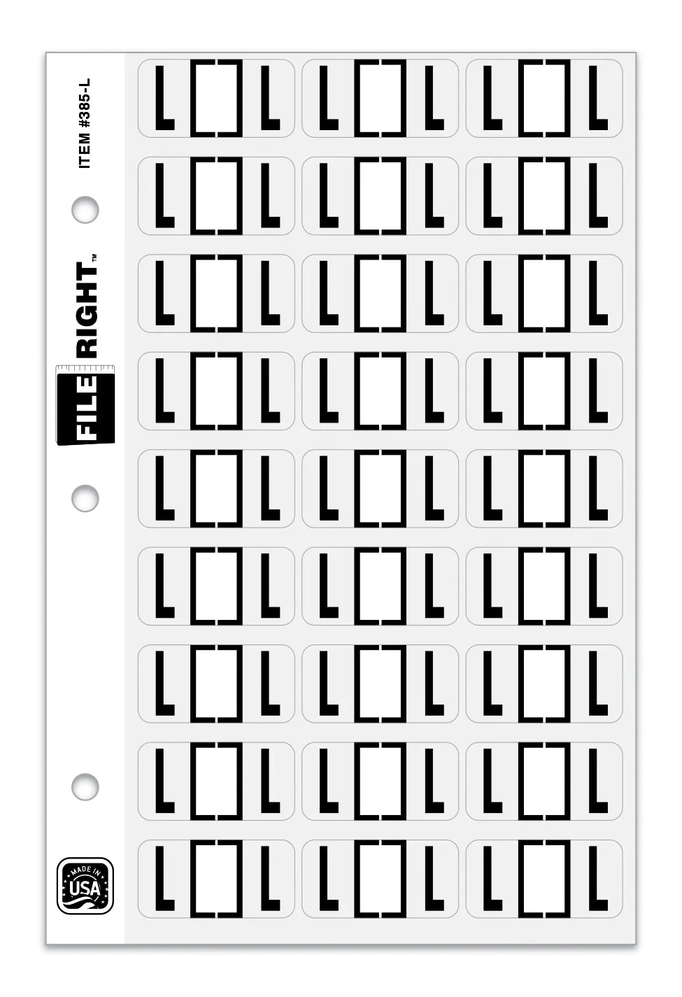 File Right Alphabet Labels Ringbook Set - Organize Your Documents with 270 Alphabet Labels/Ringbooks Set - 1-1/2" ×3/4" Size Premium Labels for Document Management in Automotive Workshops, Office