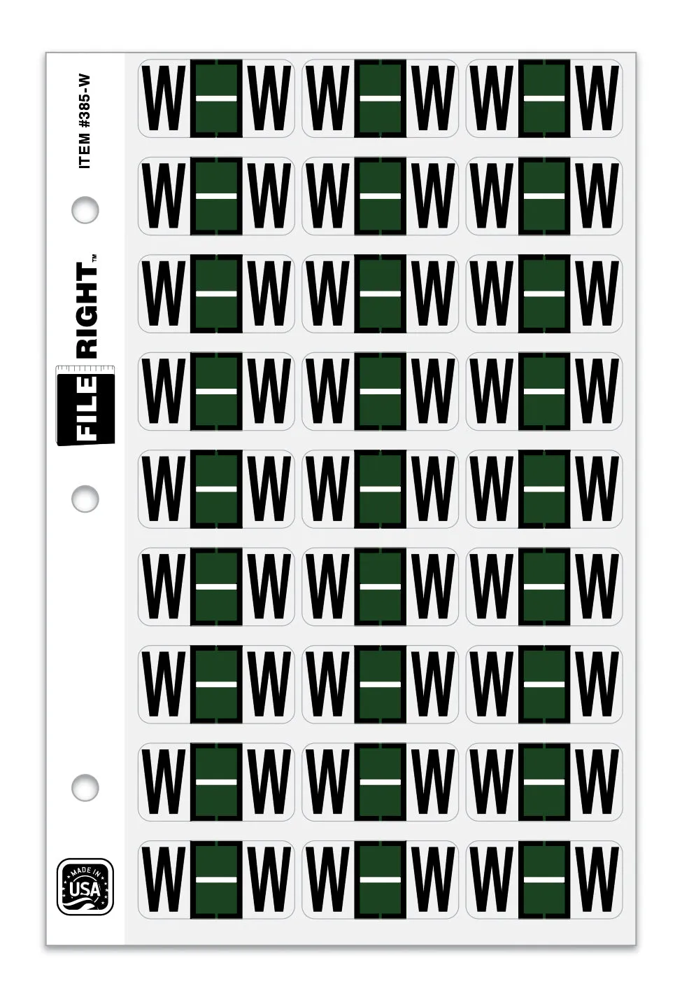 File Right Alphabet Labels Ringbook Set - Organize Your Documents with 270 Alphabet Labels/Ringbooks Set - 1-1/2" ×3/4" Size Premium Labels for Document Management in Automotive Workshops, Office