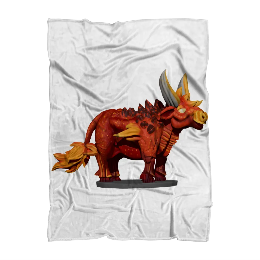 Fire Bull Sublimation Throw Blanket