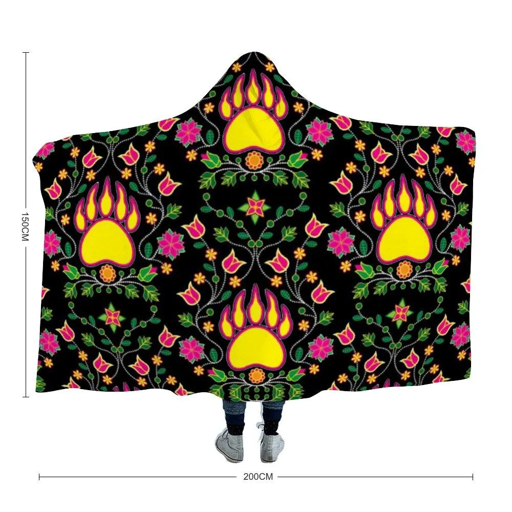 Floral Bearpaw Hooded Blanket