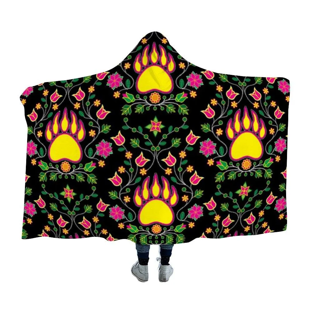 Floral Bearpaw Hooded Blanket