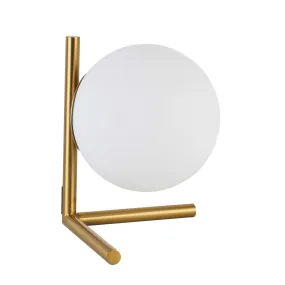 Folgar 1-Light Table Lamp in Aged Brass