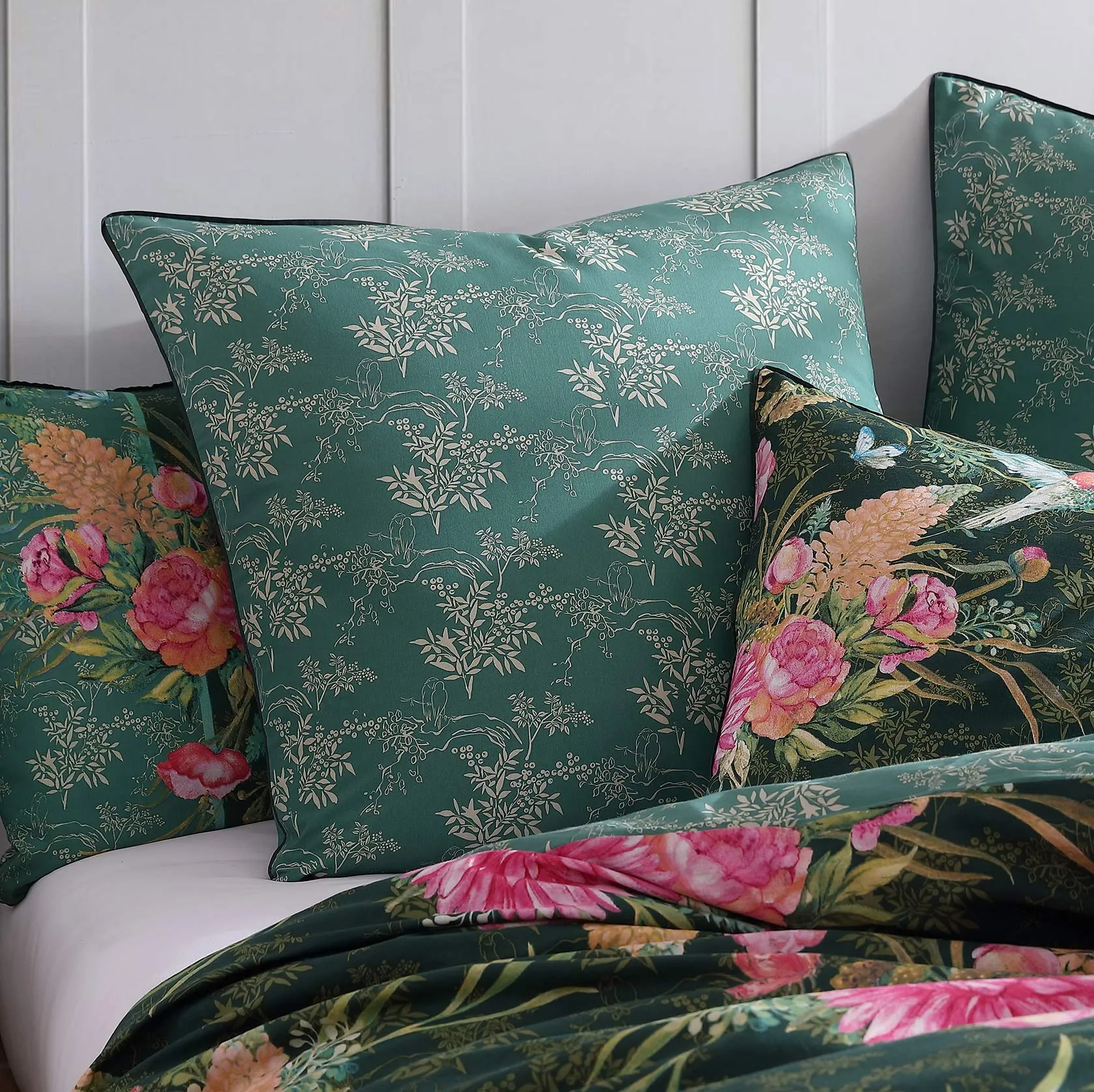 Frolic Jade European Pillowcase by Logan and Mason