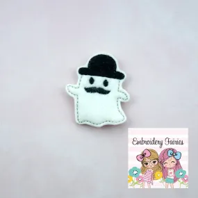 Ghost Mustache Feltie File -Halloween Feltie Design - Ghost Feltie Design - Embroidery Design - Embroidery File - Feltie Design