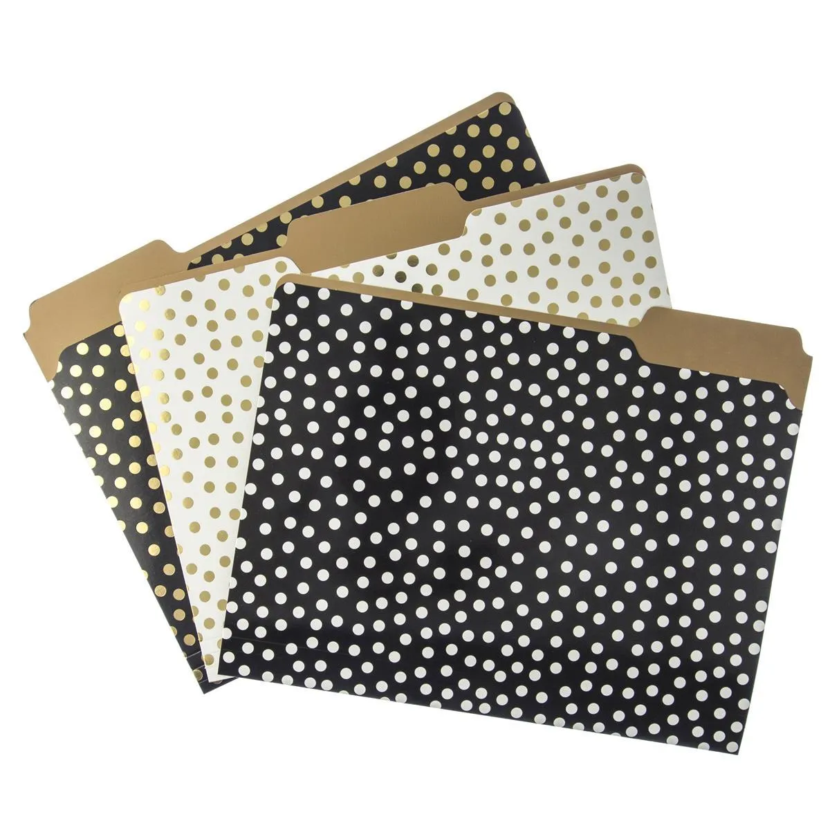 Gold Dots File Folder Set