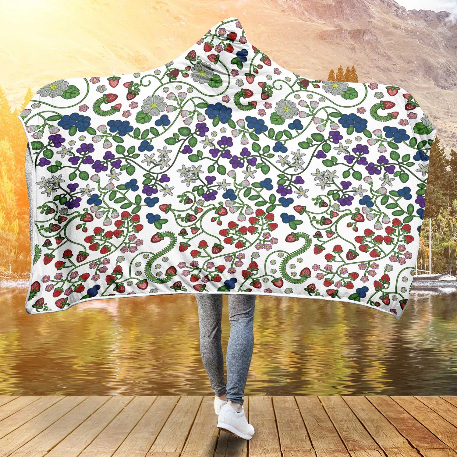 Grandmother's Stories White Hooded Blanket