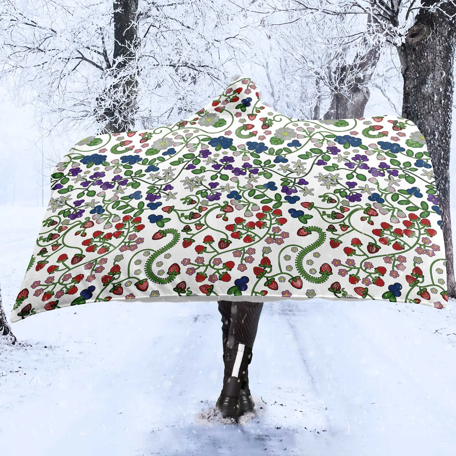 Grandmother's Stories White Hooded Blanket