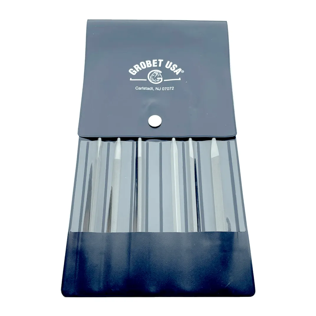 Grobet USA, Needle File Set of 6, 20cm, Cut 0, Item No. 31.68301