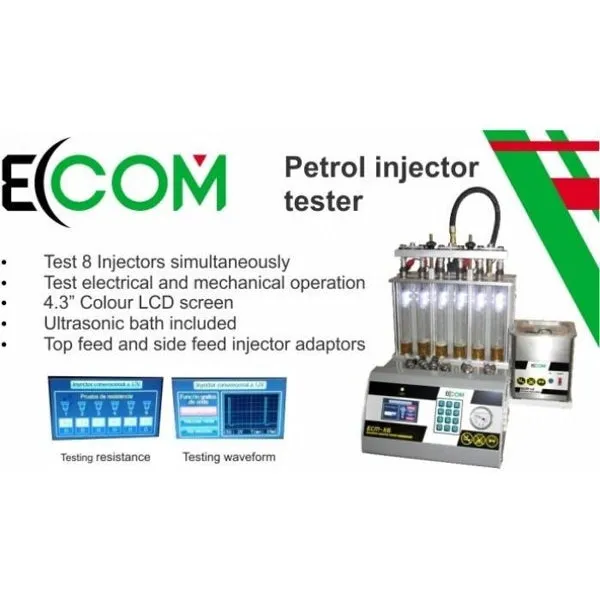 GT-EC8 - Injector Tester & Cleaner 8 Cylinder With Ultrasonic Bath