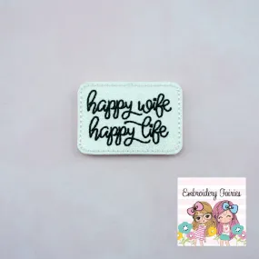 Happy Wife Happy Life Feltie File -  Feltie Design - ITH Embroidery Design - ITH Feltie Design - Feltie File - Feltie Pattern - Feltie