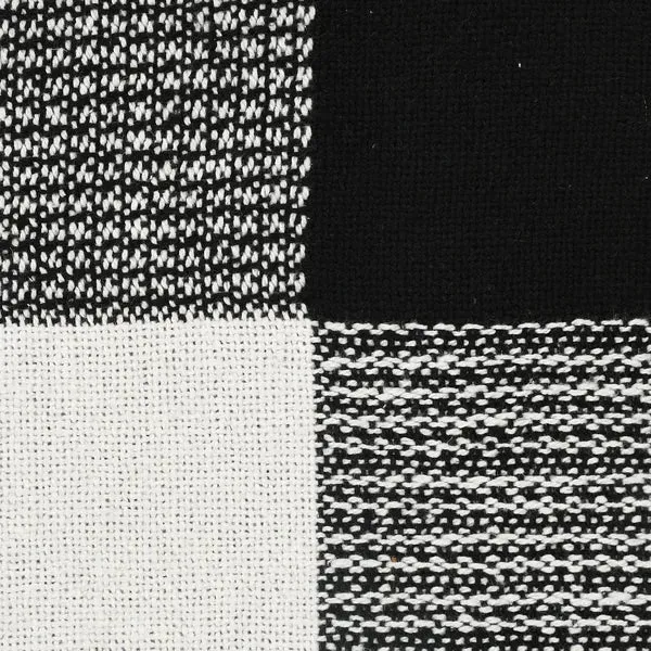 Highland 80272BWT Black/White Throw Blanket