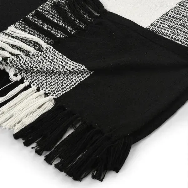 Highland 80272BWT Black/White Throw Blanket