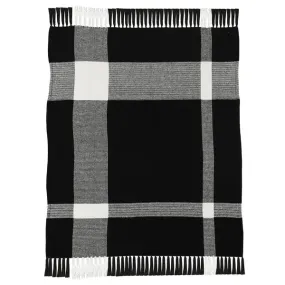 Highland 80272BWT Black/White Throw Blanket