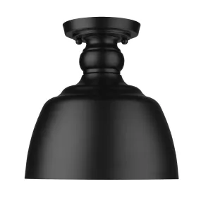 Holmes 9 in. Semi flush Mount Light Matte Black Finish