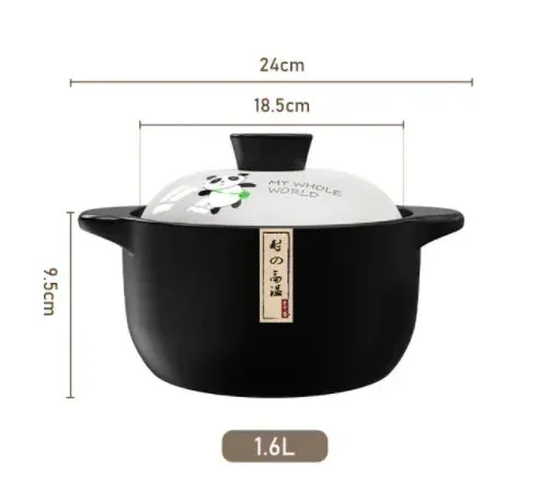 Hot Stew Pot Casserole Ceramic Saucepan