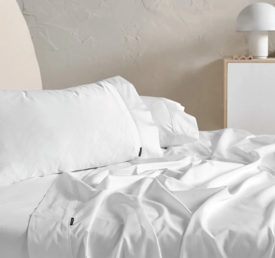 Hotel Augusta 500THC Cotton Sateen Standard Pillowcase White