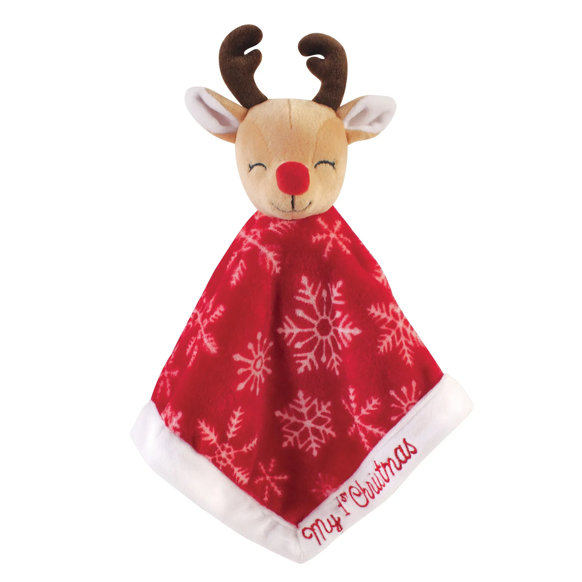 Hudson Baby Animal Face Security Blanket, Reindeer