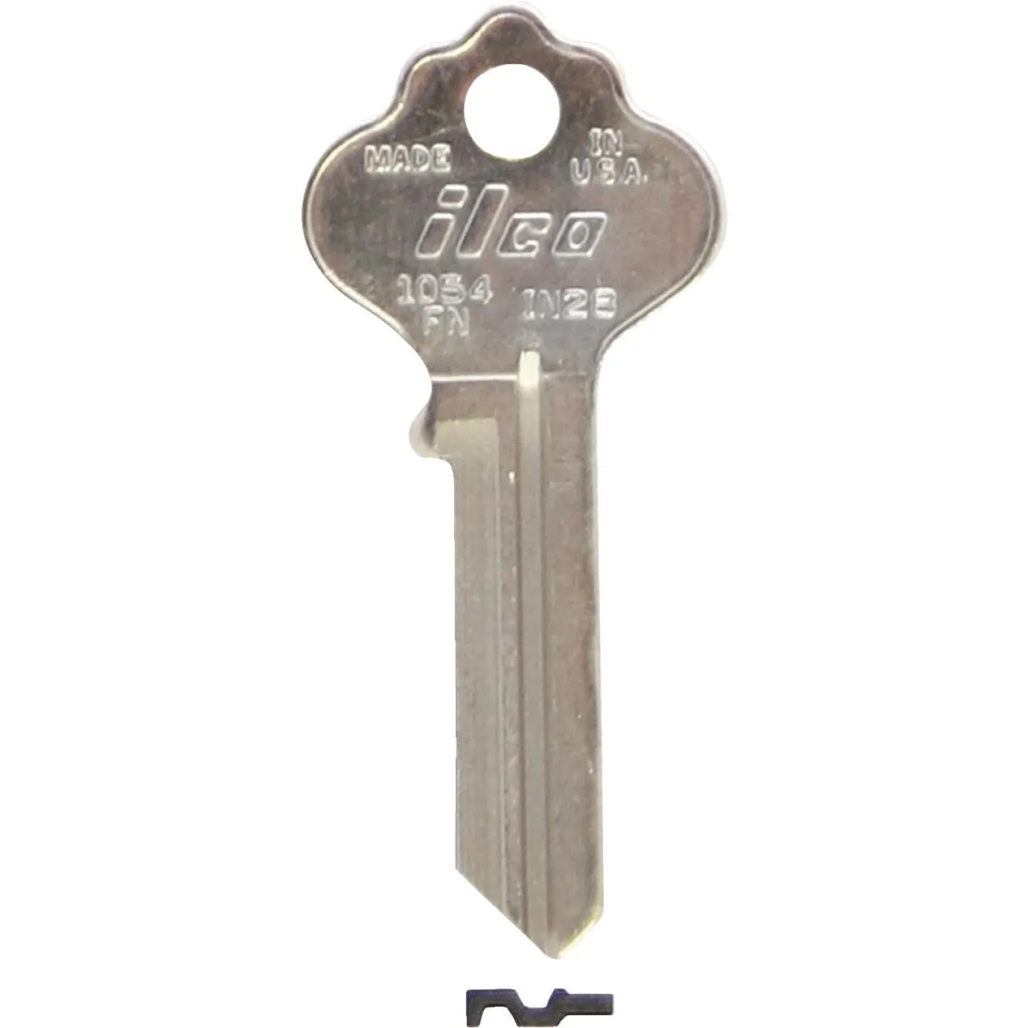 ILCO Nickel Plated File Cabinet Key, IN28 (10-Pack)