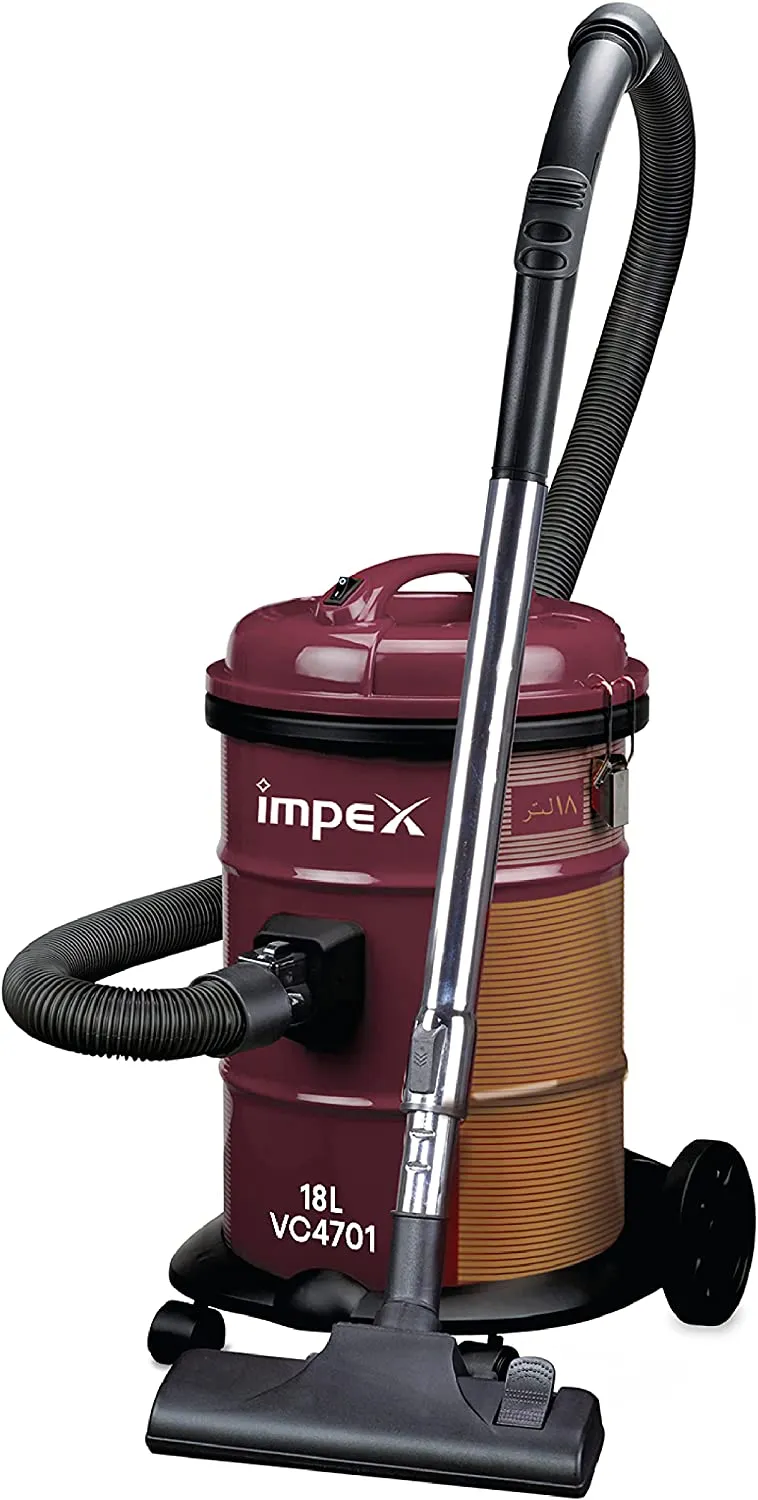 Impex VC 4701 1600W Vaccum Cleaner Blower function Telescopic metal tube Low noise level Convenient carrying handle