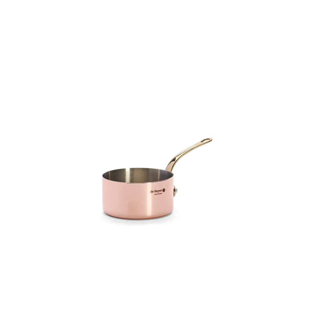 INOCUIVRE SERVICE Copper Saucepan with Brass Handles - Mini