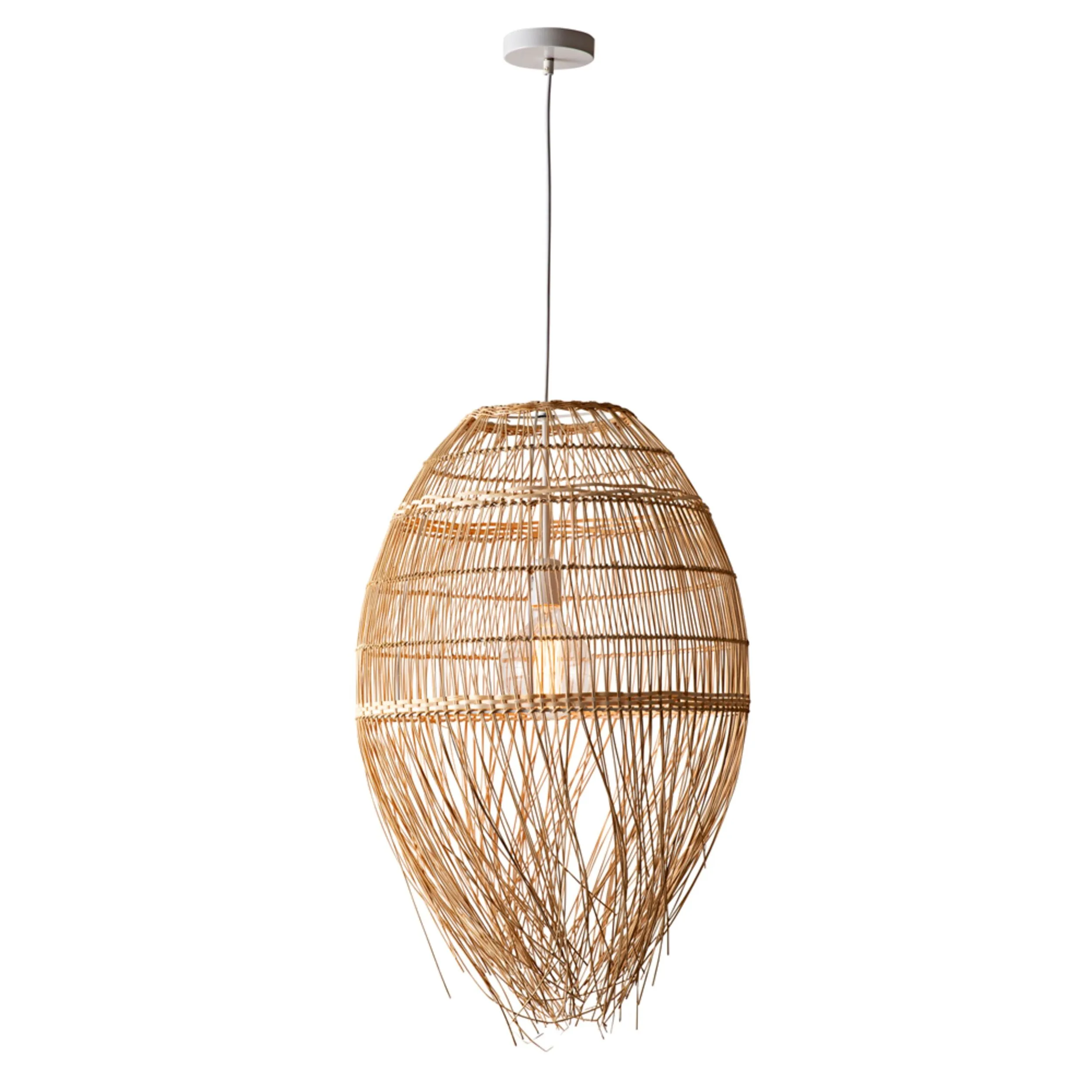 Isla Fringe Bottom Rattan Pendant 70x50x50cm