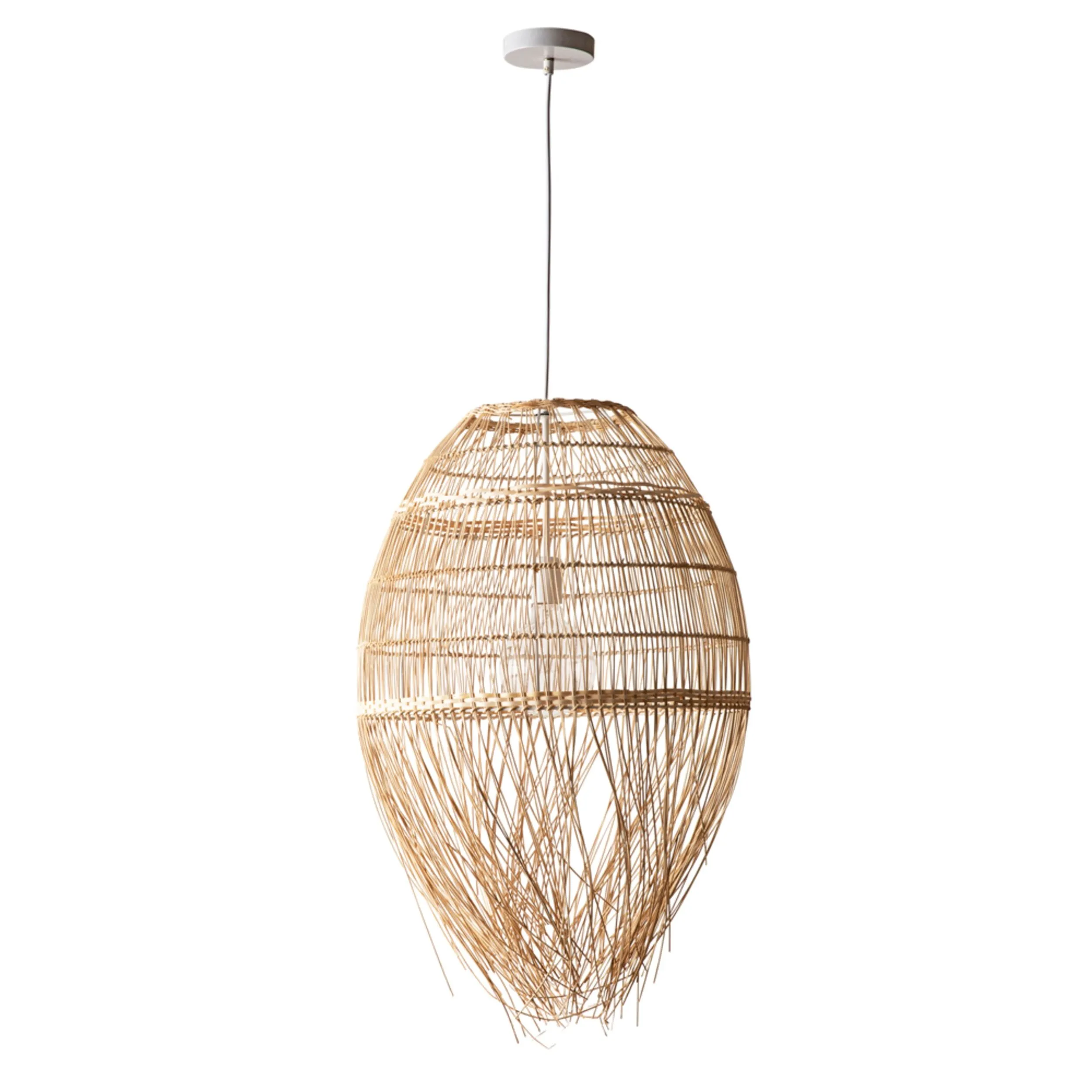 Isla Fringe Bottom Rattan Pendant 70x50x50cm