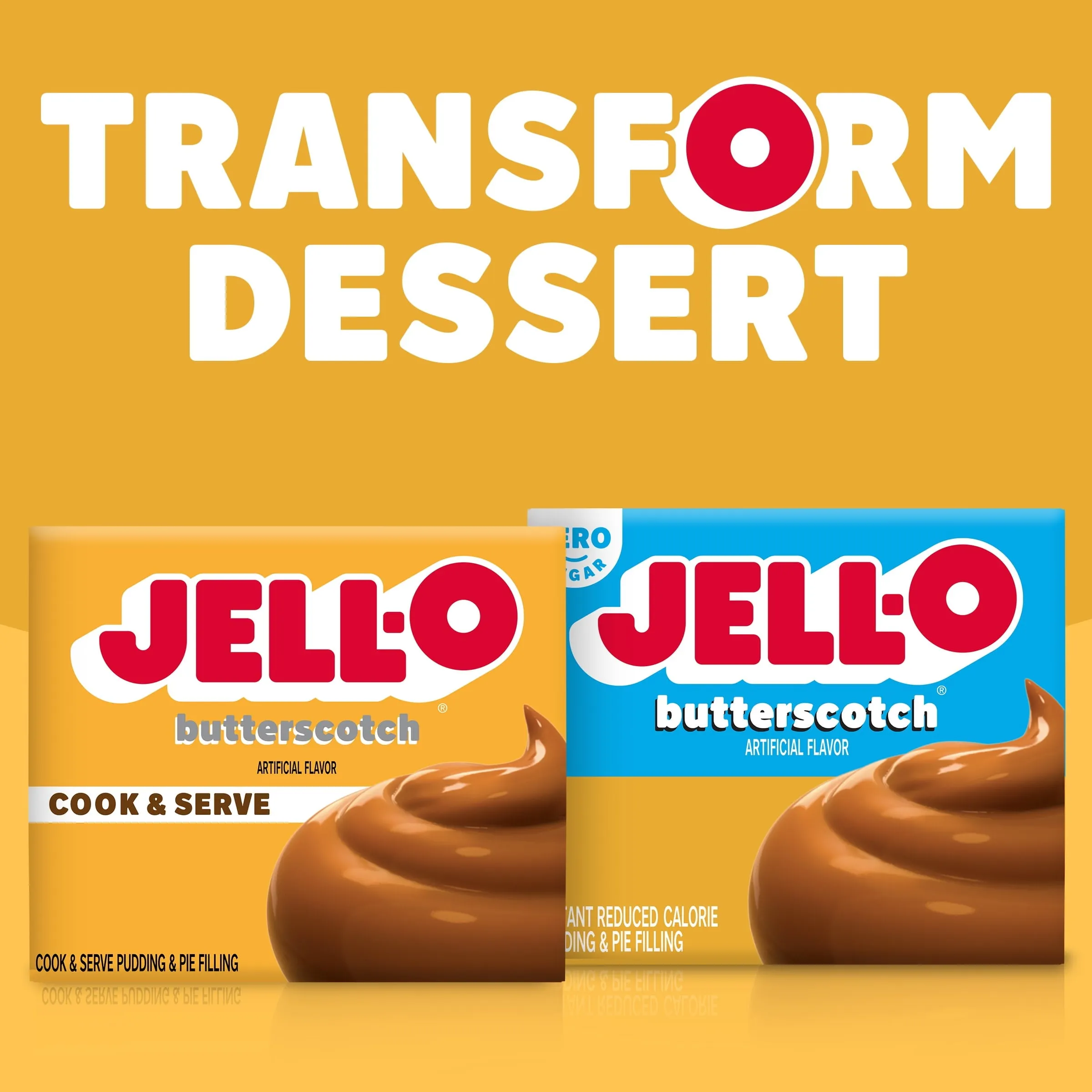 Jell-O Cook & Serve Butterscotch Artificially Flavored Pudding & Pie Filling Mix, 3.5 oz Box