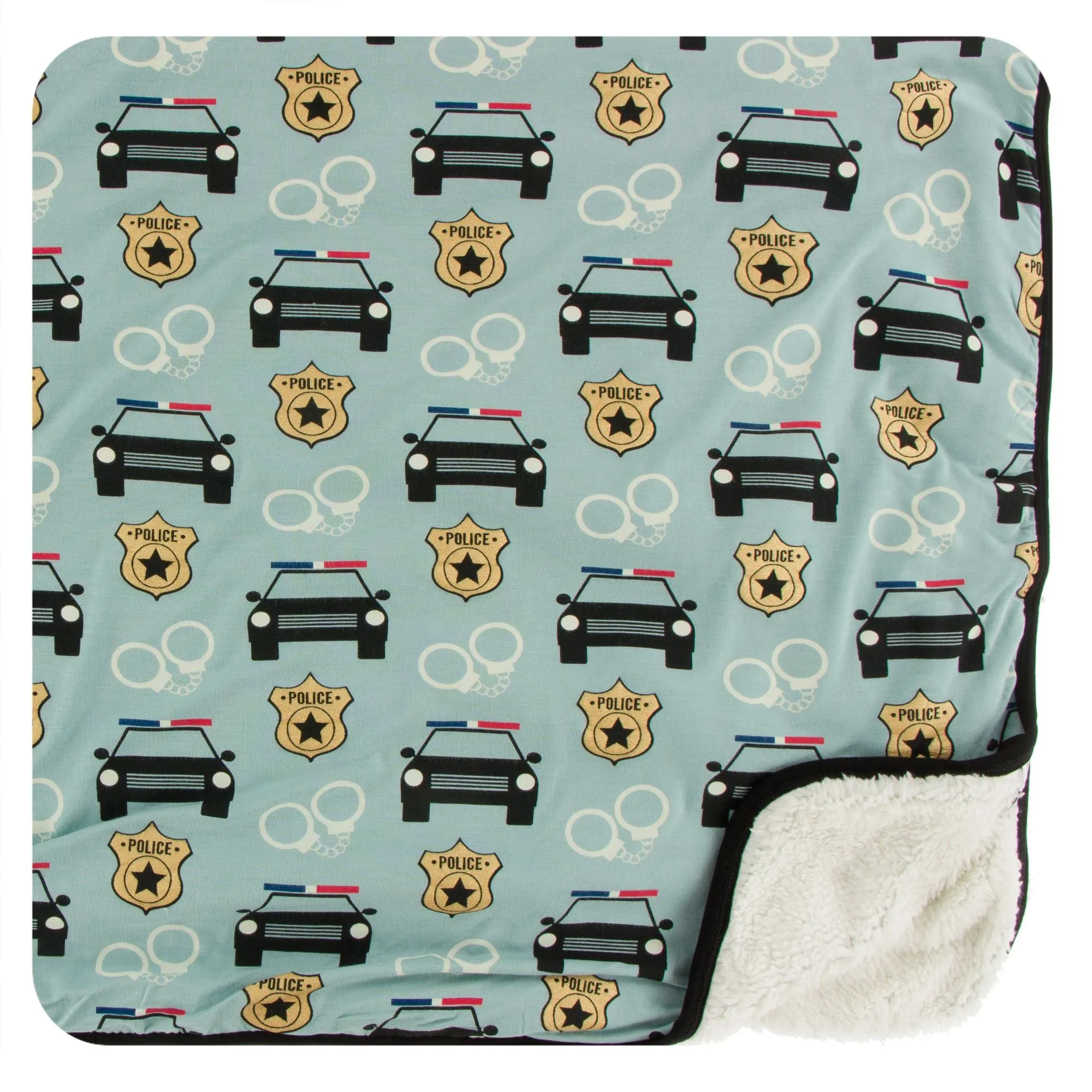 KicKee Pants Jade Law Enforcement Sherpa-Lined Toddler Blanket