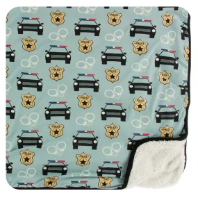 KicKee Pants Jade Law Enforcement Sherpa-Lined Toddler Blanket