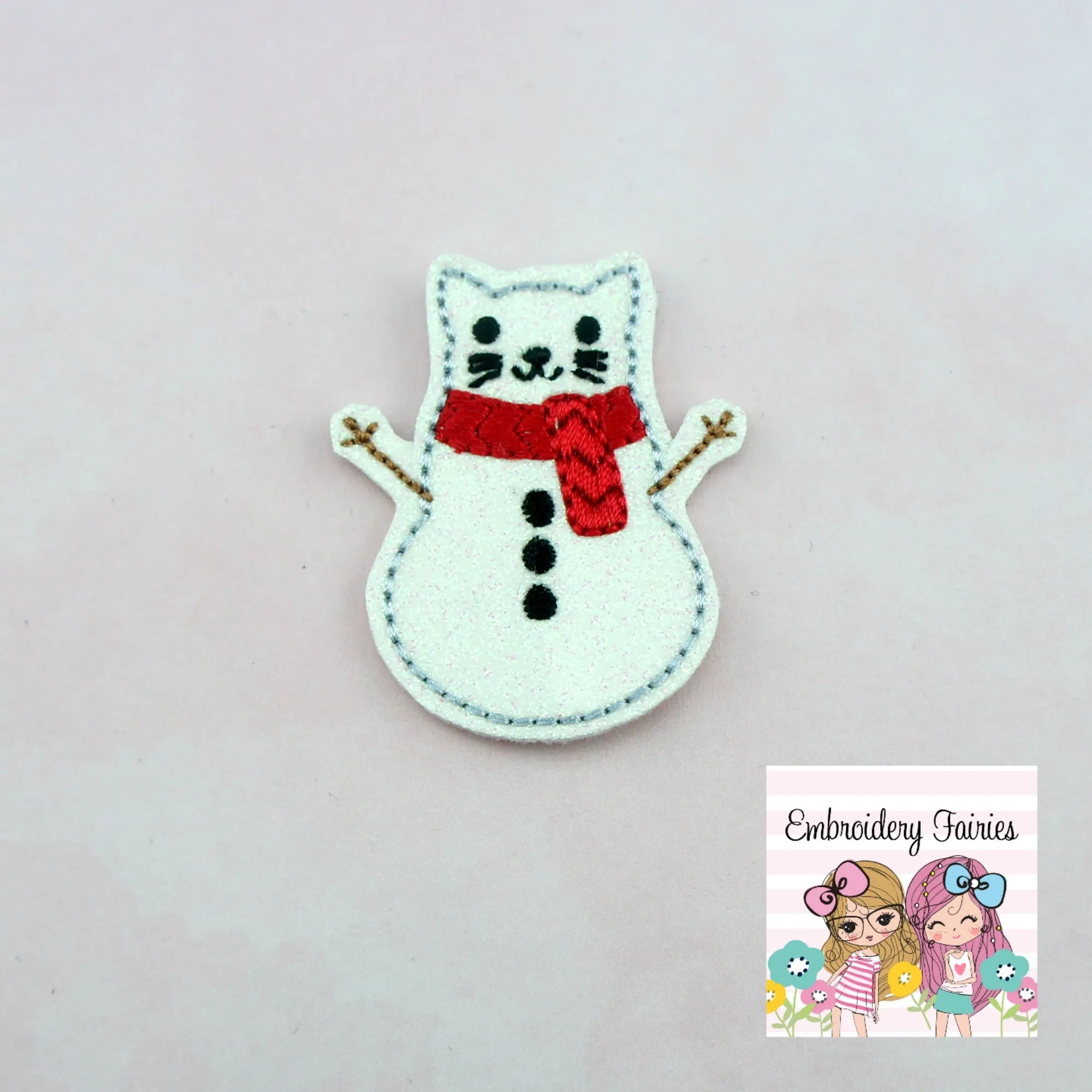 Kitty Snowman Feltie Design