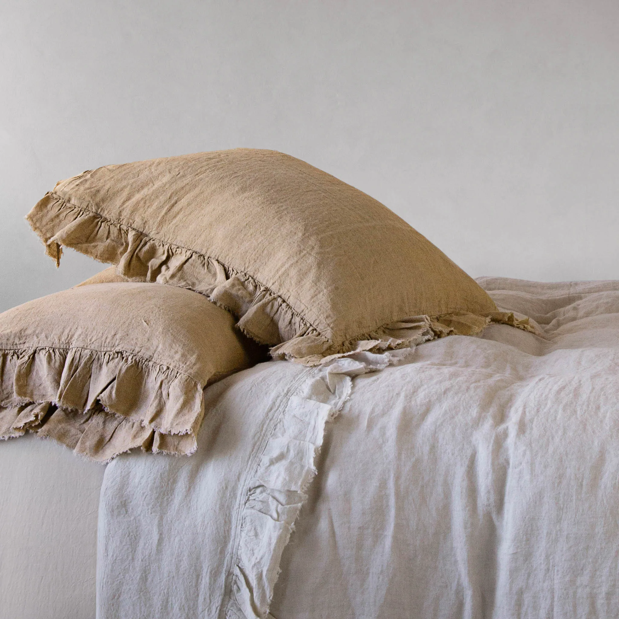 Kristine European Linen Pillowcase - Carmel