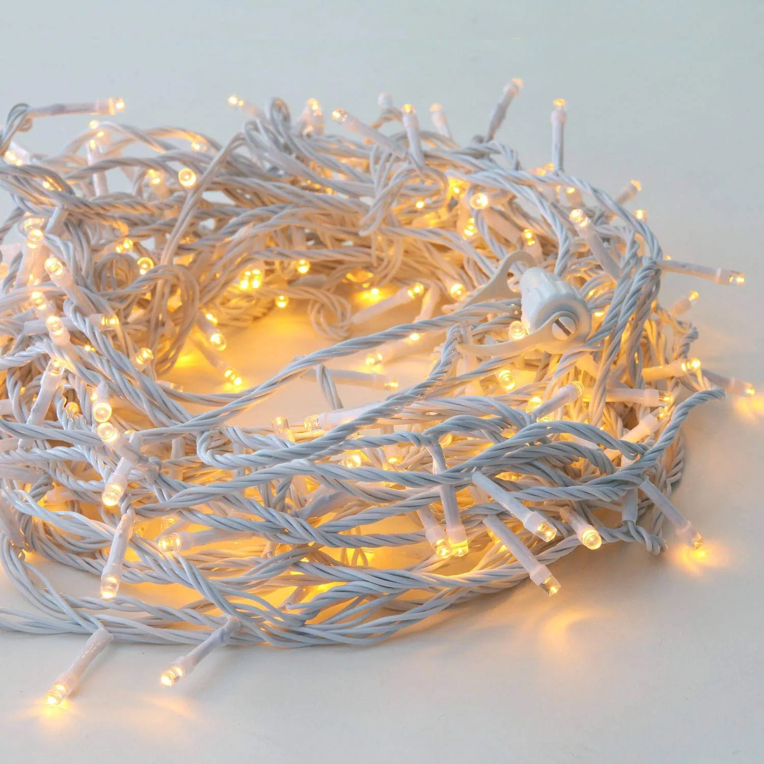 Kuber Industries LED String Lights | Diwali Rice Lights | Christmas Home Decoration Lights | Serial Bulbs String Lights | Lights for Décoration | 10 MTR | Pack of 2 | Warm White