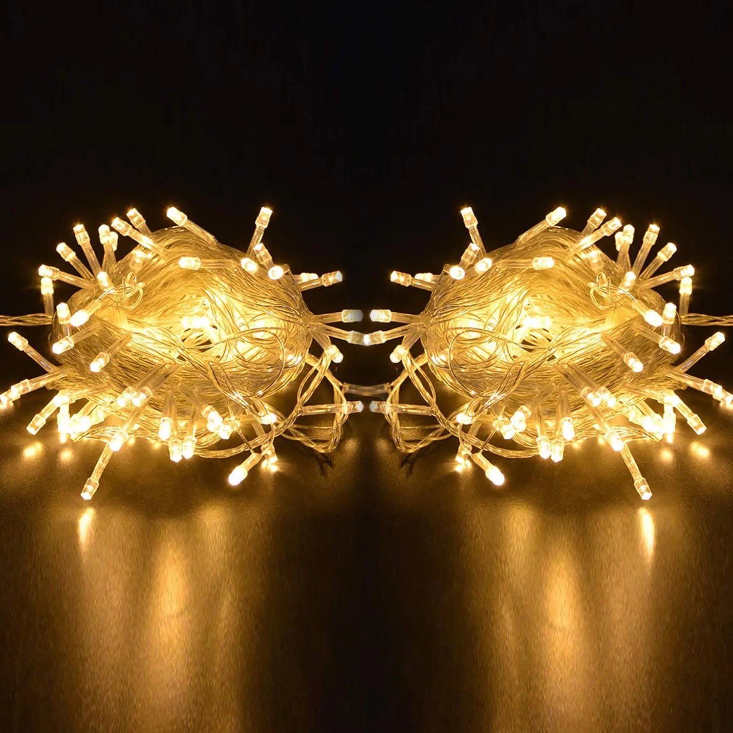 Kuber Industries LED String Lights | Diwali Rice Lights | Christmas Home Decoration Lights | Serial Bulbs String Lights | Lights for Décoration | 10 MTR | Pack of 2 | Warm White