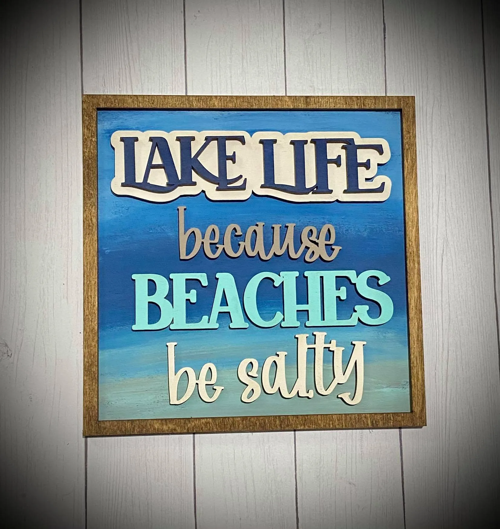 Lake Life Beaches be Salty SVG Laser Ready Glowforge Thunder File