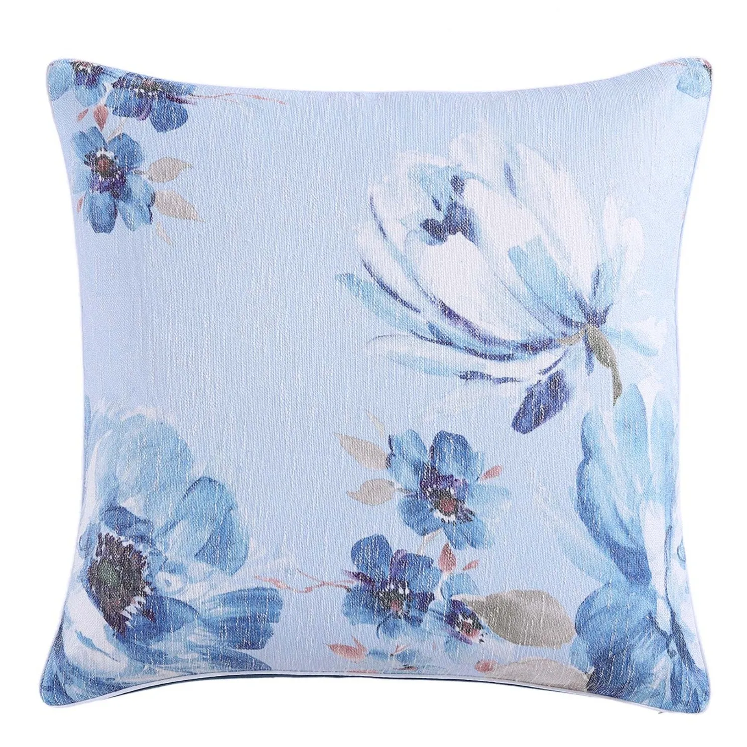 Lara Blue European Pillowcase by Logan and Mason Platinum