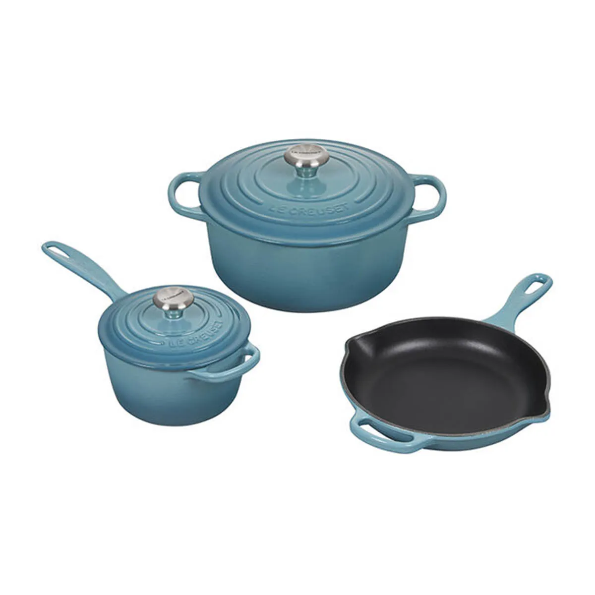 Le Creuset 5 Piece Signature Cookware Set - Caribbean