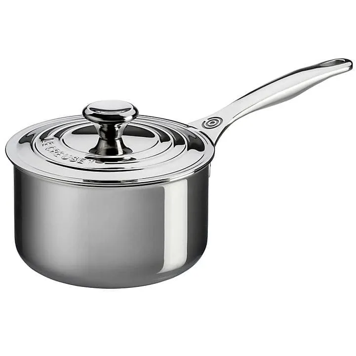 Le Creuset Signature Stainless Steel Saucepan with Lid