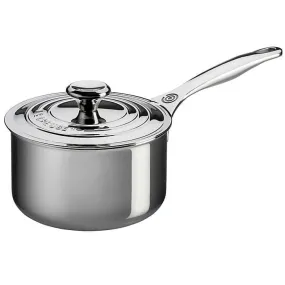 Le Creuset Signature Stainless Steel Saucepan with Lid