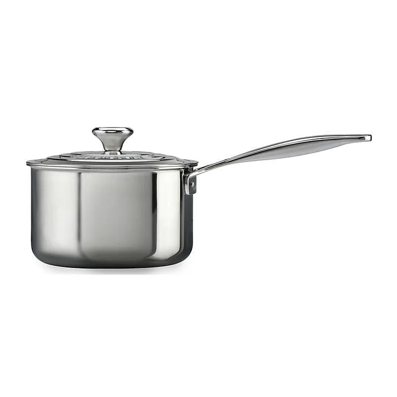 Le Creuset Signature Stainless Steel Saucepan with Lid