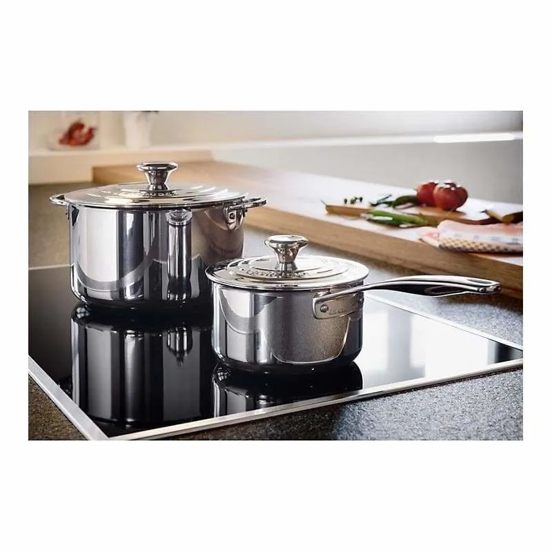 Le Creuset Signature Stainless Steel Saucepan with Lid