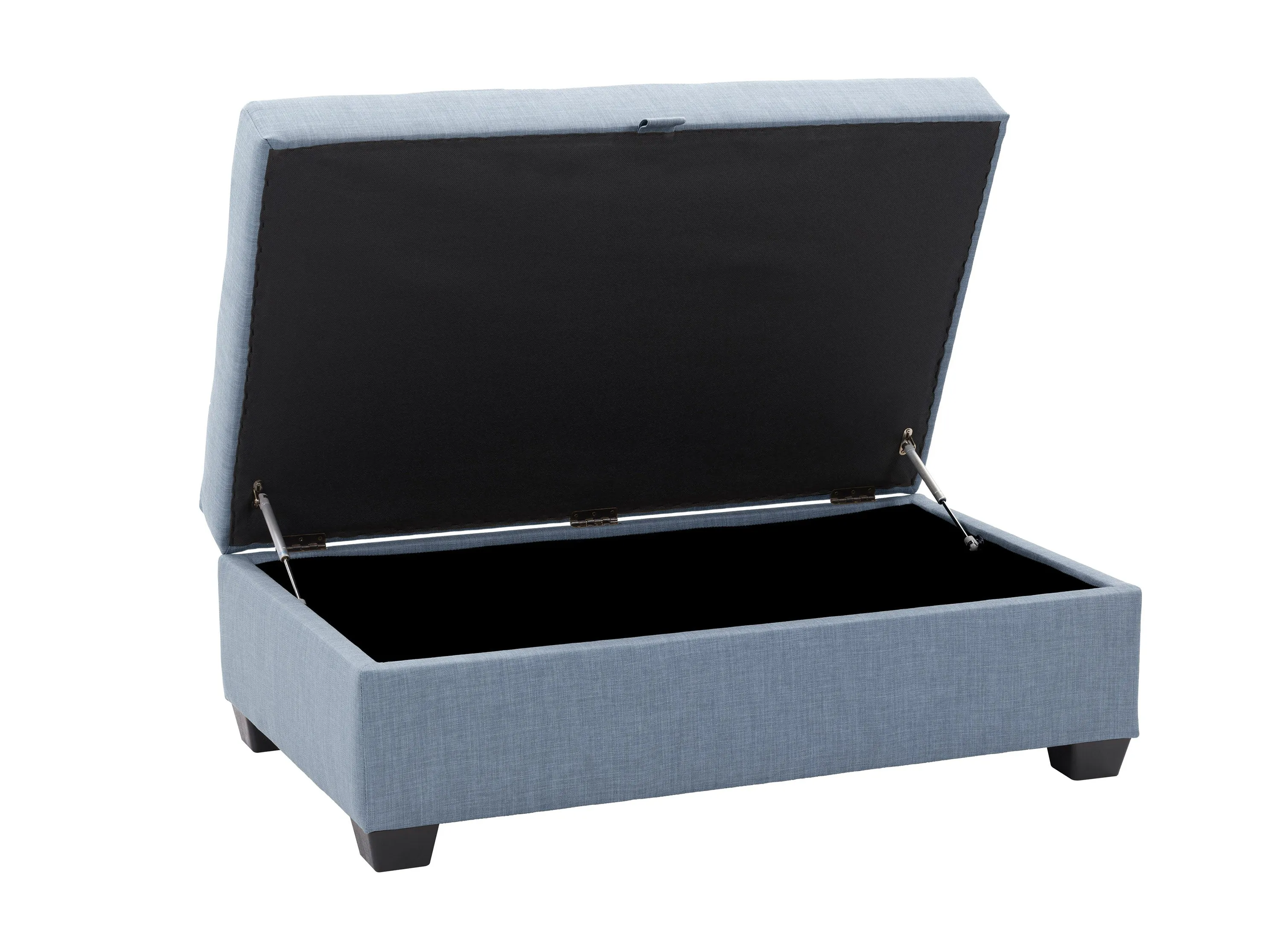 Light Blue Tufted Storage Bench