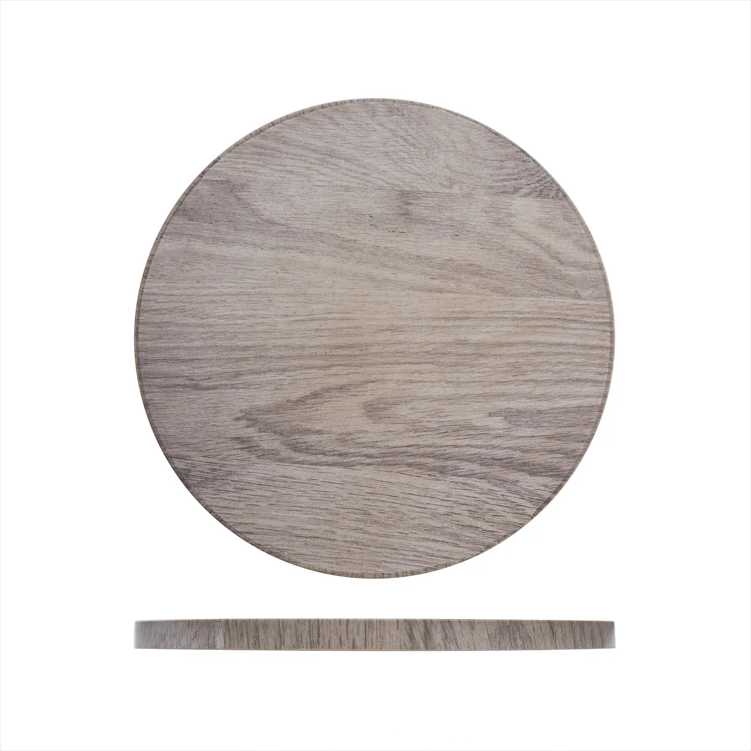 Light Oak New Haven Melamine Round Slab 32.5cm - Pack 1